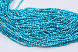 Turquoise Faceted Round Beads Size 3mm 15.5" Strand