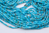Turquoise Faceted Round Beads Size 3mm 15.5" Strand