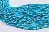 Turquoise Faceted Roundel Beads Size 3mm 15.5" Strand