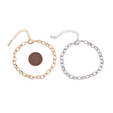 Charm Bar Bracelet Bracelet Oval Rolo 5mm 14k Gold PVD Ion Plated