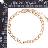 Charm Bar Bracelet Bracelet Oval Rolo 5mm 14k Gold PVD Ion Plated