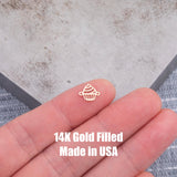 Cupcake connector Permanent Jewelry Connectors 14k Gold Filled Sterling Silver for permanent jewelry