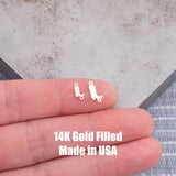 Boots connector Permanent Jewelry Connectors 14k Gold Filled Sterling Silver for permanent jewelry Cowboy Cowgirl Boots
