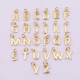 18k GF letter letters alphabet initial charm charms bracelet necklace for diy jewelry making supply approx 8x11mm 18K Gold Filled