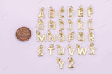 18k GF letter letters alphabet initial charm charms bracelet necklace for diy jewelry making supply approx 8x11mm 18K Gold Filled