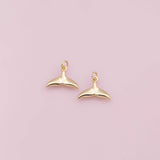 Sea shell conch charm Ocean Beach charm 18k Gold Filled Charm Bar Bracelets and Necklaces Silver Pave CZ Minimalist Charms