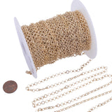 Rolo Chain Flat Big and Small 4mm Unfinished Chain by the yard Ion Plated Tarnish Resistant