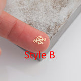 Snowflake Snow Flake Connector - 14Kt Gold Filled or Sterling Silver- Boots Connectors - Bracelet or Necklace Permanent Jewelry Supply
