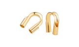 Gold filled wireguard wire guard thimble 18K gold filled 4x4mm size - 1mm hole - 10 pieces per order