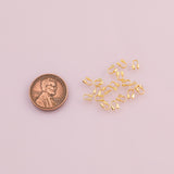 Gold filled wireguard wire guard thimble 18K gold filled 4x4mm size - 1mm hole - 10 pieces per order