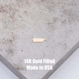 Permanent Puerto Rico State Shape Connector - 14kt gold filled or Sterling Silver - Made in the USA - Custom Permanent Jewelry Charm