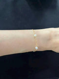 Genuine Freshwater 4mm Pearl on Gold Filled 1.5mm Cable Chain, 14k gold filled, permanent jewelry chain, wholesale chain