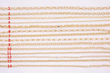 Rolo and Oval Chain Selection 18K Gold Filled unfinished loose chain for bracelets and necklaces charm bar chain by the yard