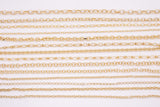 Rolo and Oval Chain Selection 18K Gold Filled unfinished loose chain for bracelets and necklaces charm bar chain by the yard