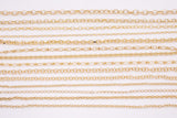 Rolo and Oval Chain Selection 18K Gold Filled unfinished loose chain for bracelets and necklaces charm bar chain by the yard