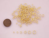100pcs Jump Rings 3mm 4mm 5mm 6mm 7mm 8mm Perfect thickness for charms 18K Gold Filled Brass Jump Rings for Charms Necklaces Bracelets