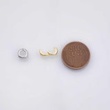 Charm bail clasp for charm attachment 7mm 18K Gold Filled Silver for Charm Bar Bracelets and Necklaces Charms