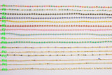 22k gold filled chain selection dainty satellite enamel chain multi color rolo paperclip chain by yard bulk roll chain
