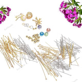 100pcs 24Ga Ball Pin Ball Pins Headpin Head Pins 1" 1.5" 2" for Earrings Charms and Beads 22K Gold Filled