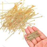 100pcs 24Ga Ball Pin Ball Pins Headpin Head Pins 1" 1.5" 2" for Earrings Charms and Beads 22K Gold Filled