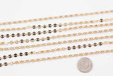 18k gold filled sequin sequine disc chain 4mm 6mm 1/20 gold filled - by the yard