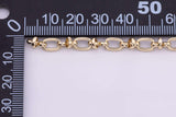 18K Gold Filled Paperclip Oval Chain 5x8mm Unfinished Chain by the yard
