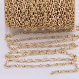18K Gold Filled Paperclip Oval Chain 5x8mm Unfinished Chain by the yard
