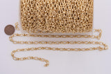 18K Gold Filled Paperclip Oval Chain 5x8mm Unfinished Chain by the yard