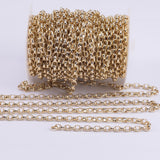 18K Gold Filled Oval Rolo Charm bar chain 6x8mm Unfinished Chain by the yard