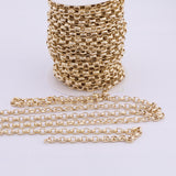 18K Gold Filled Oval Rolo Charm bar chain 6x8mm Unfinished Chain by the yard