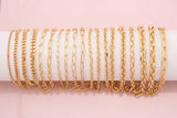 22k gf charm bar bracelet selection minimalist bracelet chains • paperclip cuban curb oval rolo bracelets in gold • bridesmaid gifts
