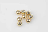 18K gold filled rubber bead stoppers bead stopper 18Kgf 4pcs per order