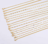 22k gf dainty selection minimalist bracelet chains • figaro satellite cube oval fancy heart bracelets in gold • bridesmaid gifts