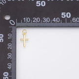 Plain cross charm 18K Gold Filled Silver for Charm Bar Bracelets and Necklaces Charms Gold Filled Charms
