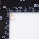 Zodiac Signs Horoscope white enamel Charms 18K Gold Filled for Charm Bar Bracelets and Necklaces Gold Pave CZ Minimalist Charms