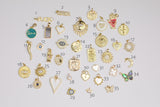 18K gold filled charms charm selection pave cz cubic zirconia! made in usa mama fuck evil eye heart butterfly moon chili hand! 1420 14/20 gf