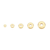 100pcs 18K Gold Filled Flat Spacer, Beads Gold Beads, Disc Spacer Beads, Flat Beads, DIY Jewelry Making Supply