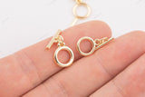 18k GF toggle clasp clasps 8mm 1420 14/20 Gold Filled - 2pcs 18K Gold Filled