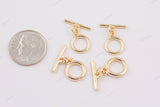 18k GF toggle clasp clasps 8mm 1420 14/20 Gold Filled - 2pcs 18K Gold Filled
