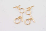 18k GF toggle clasp clasps 8mm 1420 14/20 Gold Filled - 2pcs 18K Gold Filled