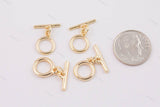 18k GF toggle clasp clasps 8mm 1420 14/20 Gold Filled - 2pcs 18K Gold Filled