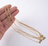 16" 18k gold filled small oval chain 1mm 1.5mm 2mm made in usa 1420 14/20 gold filled with 2 inch extender