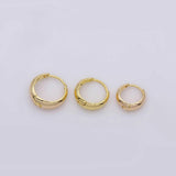 18K gold filled huggie hoops / perfect for every day wear / minimalist earring jewelry for girls women p-033 p-036 p-038 one pair per order