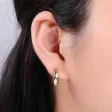 18K gold filled huggie hoops / perfect for every day wear / minimalist earring jewelry for girls women p-033 p-036 p-038 one pair per order