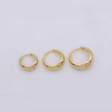 18K gold filled huggie hoops / perfect for every day wear / minimalist earring jewelry for girls women p-033 p-036 p-038 one pair per order