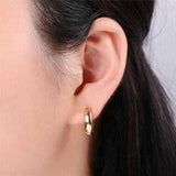 18K gold filled huggie hoops / perfect for every day wear / minimalist earring jewelry for girls women p-033 p-036 p-038 one pair per order