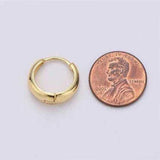 18K gold filled huggie hoops / perfect for every day wear / minimalist earring jewelry for girls women p-033 p-036 p-038 one pair per order