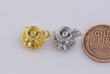 18k GF 3D Tea Cup Charm 8x11mm Charm Bracelet Charm Necklace Pendant Minimalist Charms CZ Pave 18K Gold Filled