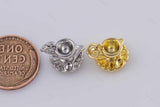 18k GF 3D Tea Cup Charm 8x11mm Charm Bracelet Charm Necklace Pendant Minimalist Charms CZ Pave 18K Gold Filled