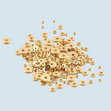 100pcs 18k Gold Filled Flat Disc Roundel Spacer Heishi Beads for Jewelry Making Bracelets Necklaces Made in USA